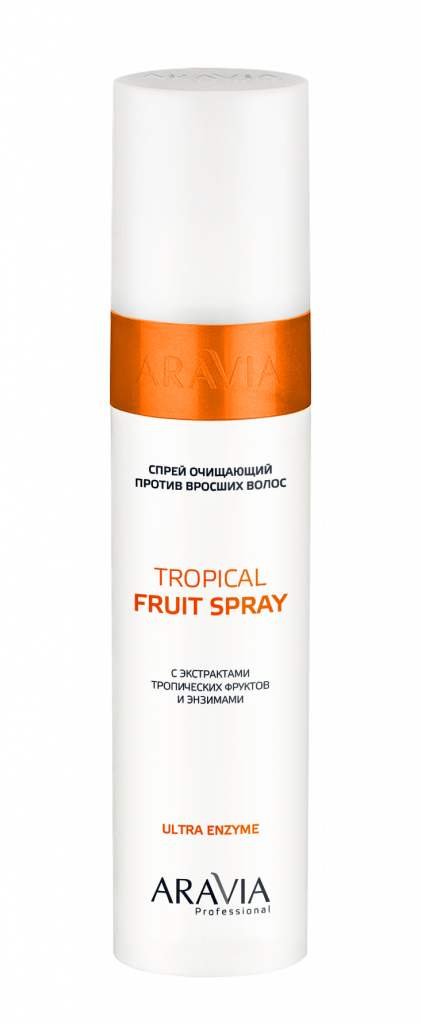 Спрей очищающий против вросших волос с экстрактами тропических фруктов и энзимами Tropical Fruit Water ARAVIA Professional.png